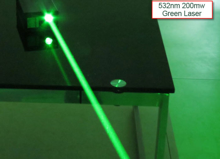 532NM 200mW TTL调制 绿光 激光模组 /粗光柱 / 明亮的激光光束扩束器/平行光